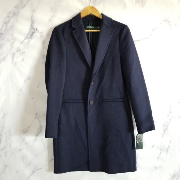 New Lauren Ralph Lauren Navy Coat - Picture 9 of 10